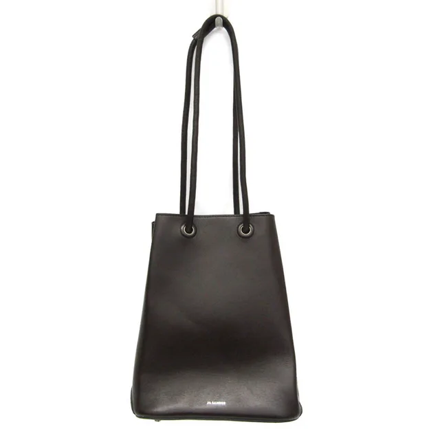 Jil Sander Crossbody Drawstring Bag Men,Women Leather Handbag,Shoulder Bag Dark Brown in Dark brown Leather from Elady