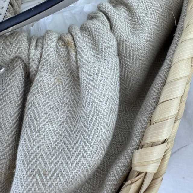 Loewe Drawstring Bucket Bag in Calfskin leather, embossed, palm leaf, raffia from Reowned, photo 6 of 9