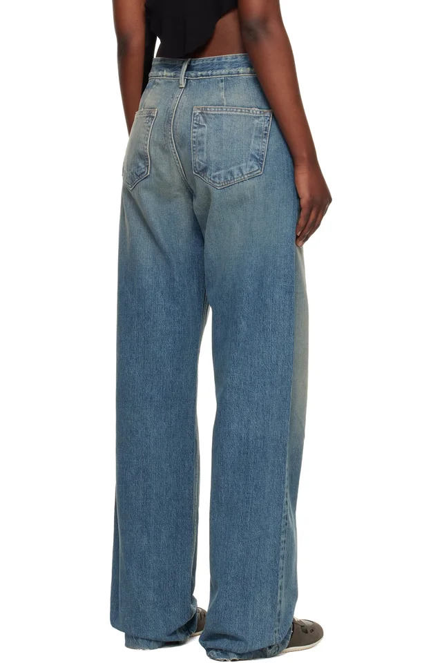 Rick Owens DRKSHDW Blue Temple Geth Jeans, photo 3 of 4 from SSENSE