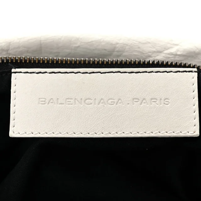 Balenciaga Agneau Classic Hardware Twiggy White in White Lambskin from FASHIONPHILE, photo 7 of 12