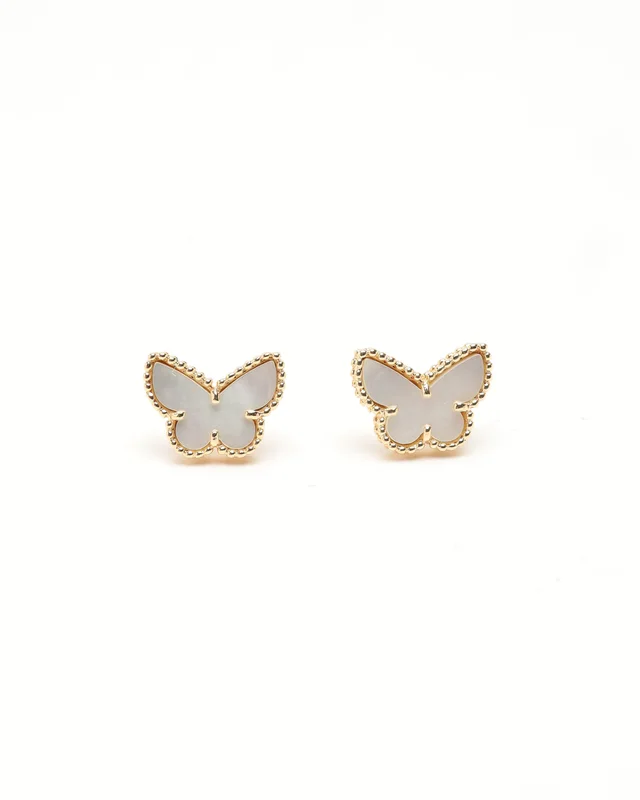 Van Cleef & Arpels Sweet Alhambra Butterfly Mother-of-pearl Earrings from A Retro Tale