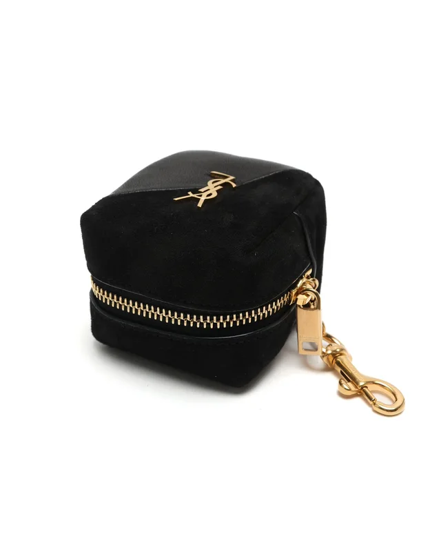 Saint Laurent Jamie Cube Bag Charm in Suede from A Retro Tale, photo 4 of 6