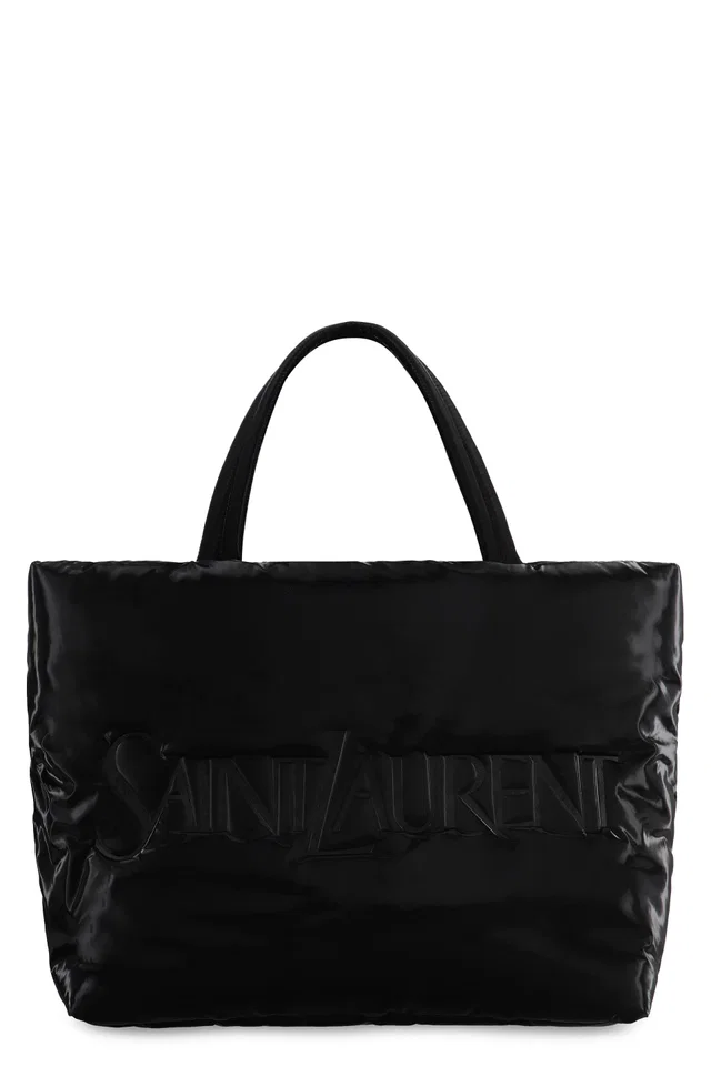 Saint Laurent Padded Nylon Tote Bag — Black Polyamide in Black Nylon from HEWI