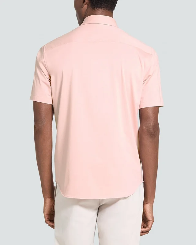 Theory Irving Short-Sleeve Shirt in Structure Knit, photo 4 of 6 from Theory