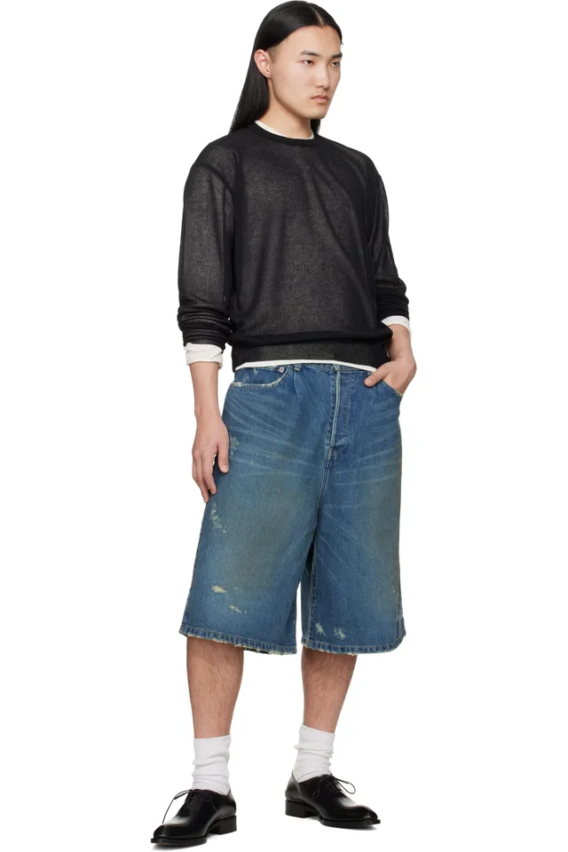 ssstein Black Knit Crew Neck LS Sweater, photo 5 of 5 from SSENSE
