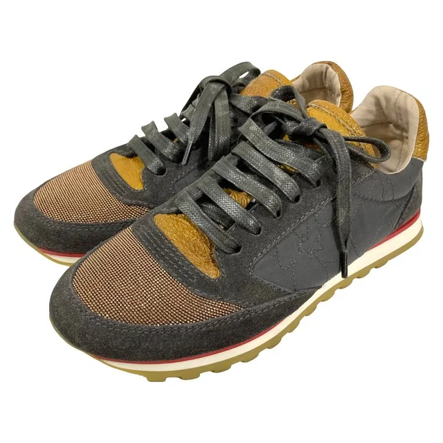 Brunello Cucinelli Patent Leather Suede Fabric Sneakers in Patent leather from LuxUness