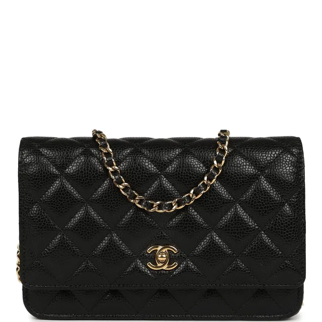 Chanel Wallet On Chain WOC Black Caviar Gold Hardware in Black Caviar leather from Madison Avenue Couture