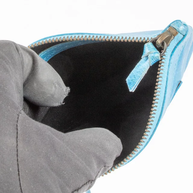 Balenciaga Blue Arena City Zipped Card Holder Pouch in Blue from Labellov, photo 4 of 4