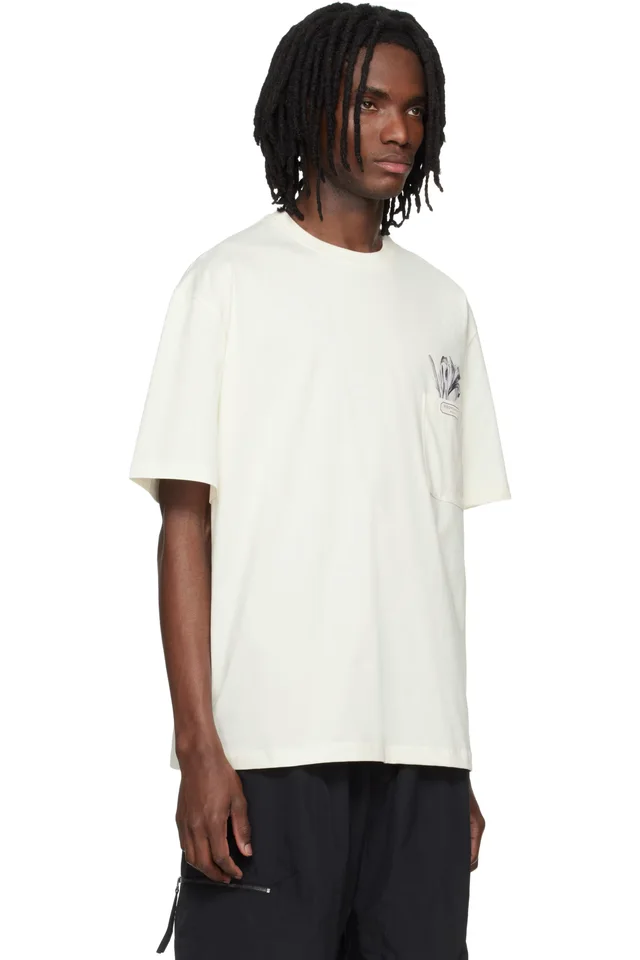 WOOYOUNGMI Off-White Flower Back Logo T-shirt, photo 2 of 4 from SSENSE