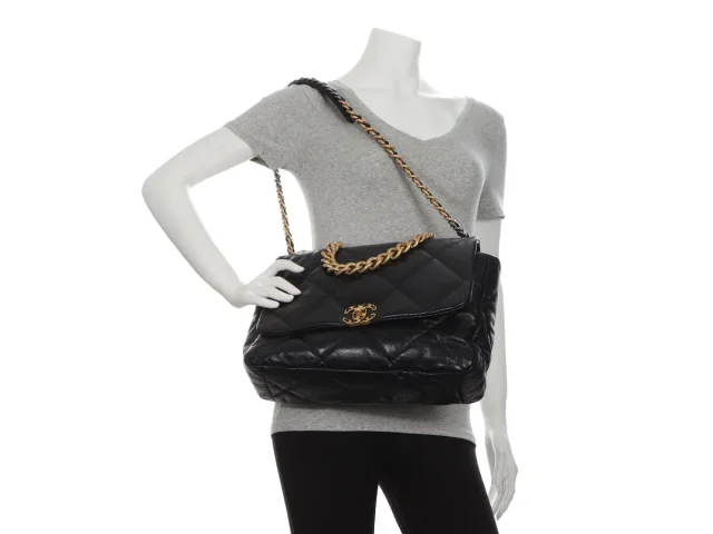 Chanel Maxi Black Quilted Goatskin 19 Flap in Black Goatskin from Ann's Fabulous Finds, photo 10 of 10