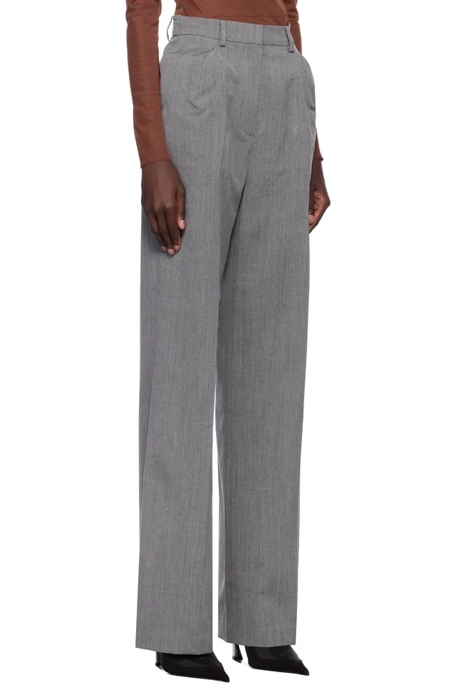 Pushbutton Gray Shoulder Puff Trousers, photo 2 of 4 from SSENSE