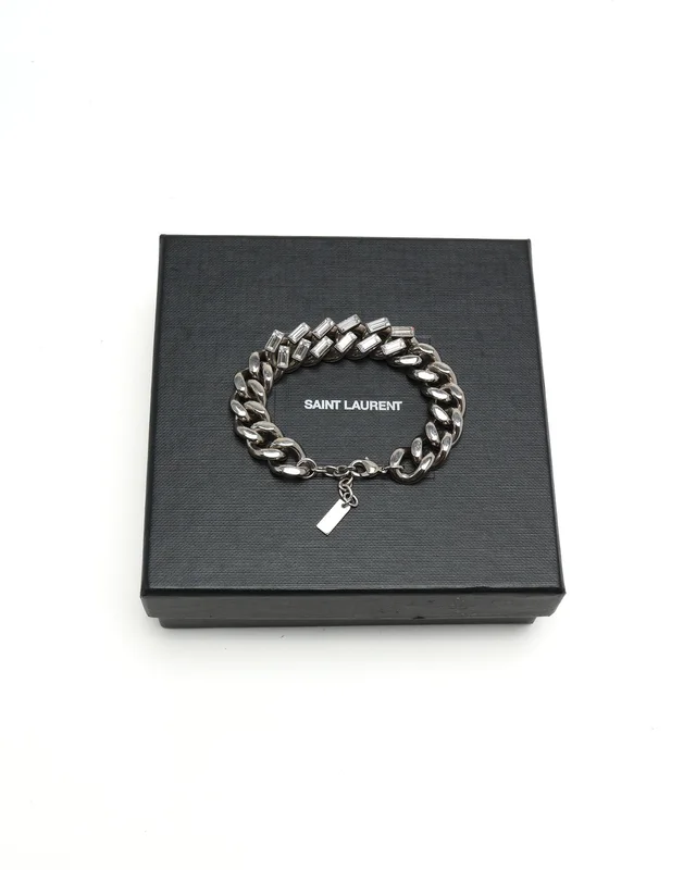 Saint Laurent Rhinestone Chain Bracelet from A Retro Tale, photo 2 of 4