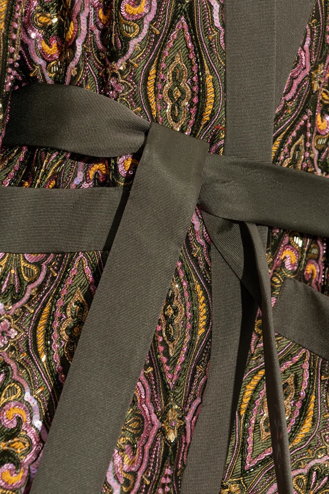 Etro KIMONO COAT WITH BEADS AND FLORAL MEDALLION EMBROIDERY, photo 4 of 4 from SENSER