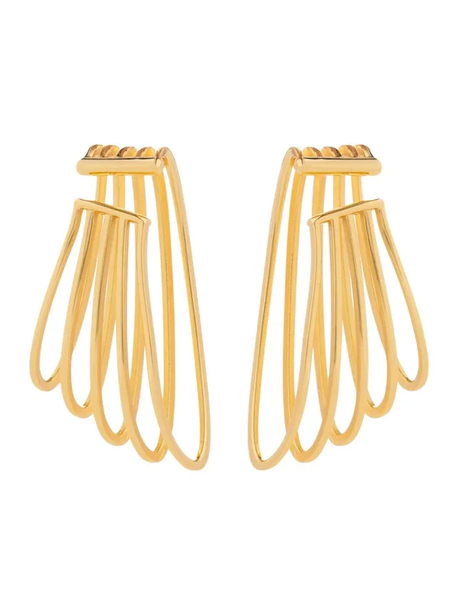 FEDERICA TOSI gold-colored Earrings with five-ring design in metal women, photo 4 of 6 from Gaudenzi Boutique