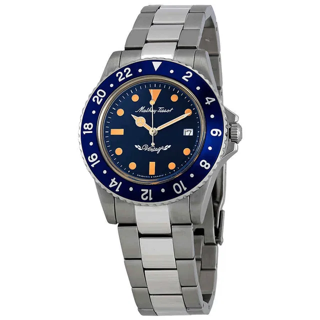 Tissot Mathey Vintage Quartz Blue Dial Mens Watch H900ABU in silver|blue|gray from Jomashop.com