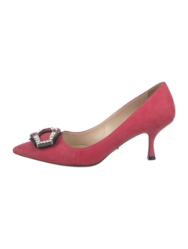 Prada heels in pink Suede from The RealReal