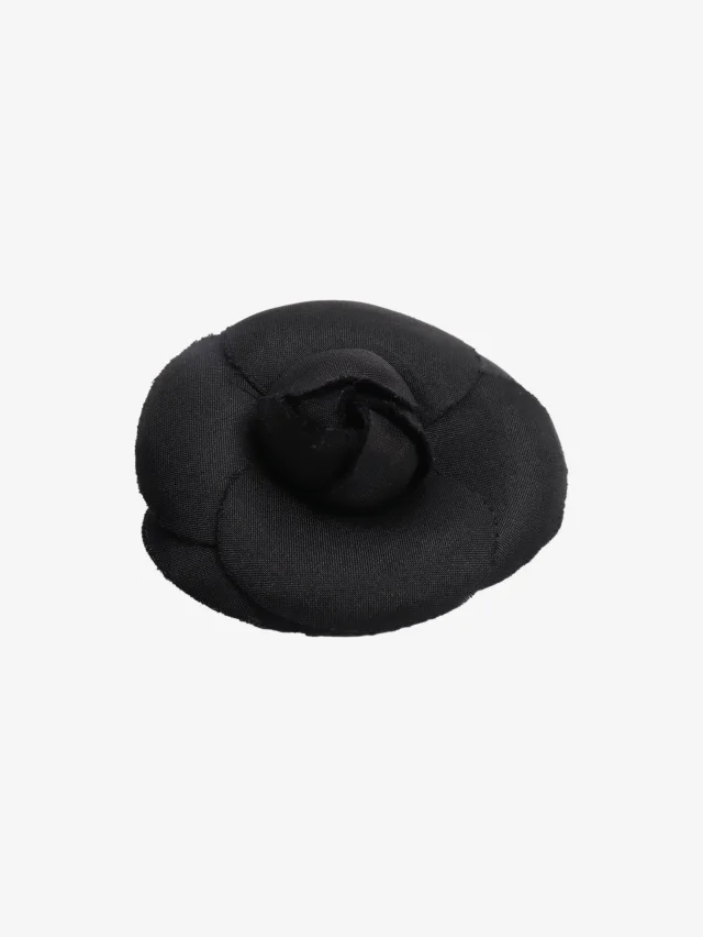 Chanel Black Camellia small floral brooch in Black from Sign of the Times, photo 3 of 3