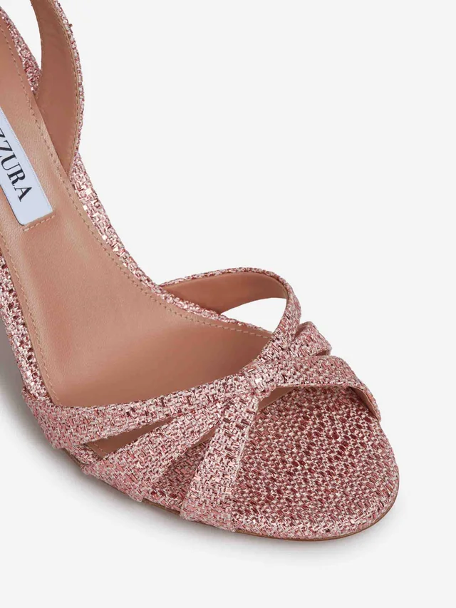 Aquazzura woven-texture crossover-strap pumps, photo 5 of 5 from SENSER
