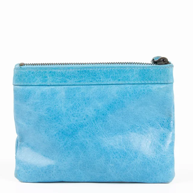 Balenciaga Blue Arena City Zipped Card Holder Pouch in Blue from Labellov, photo 3 of 4