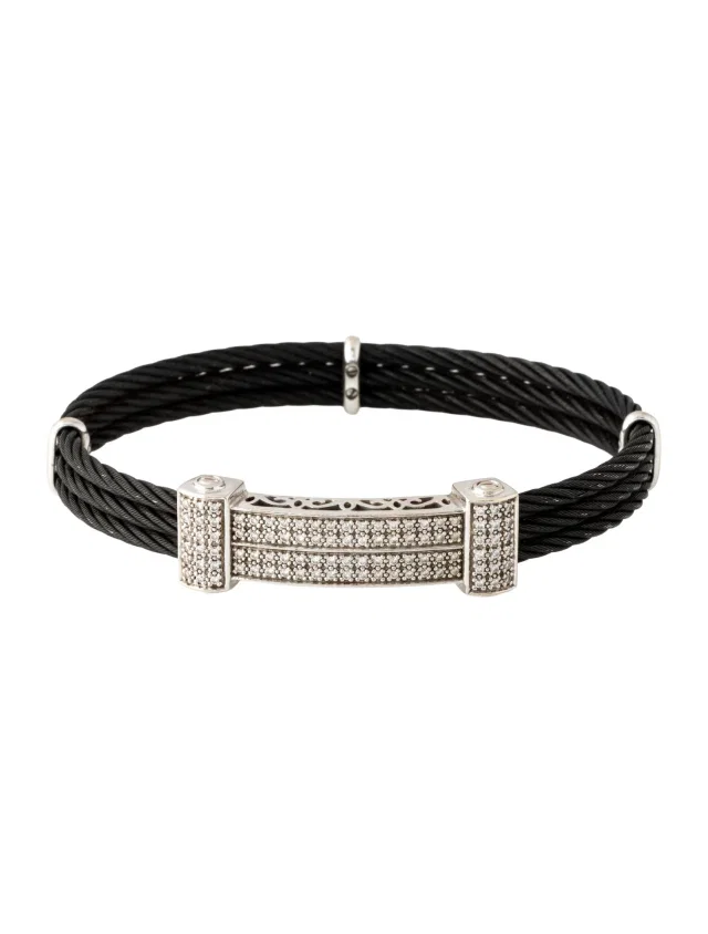 Charriol 18K Diamond Celtic Noir Station Bracelet, 6.5" in black from The RealReal