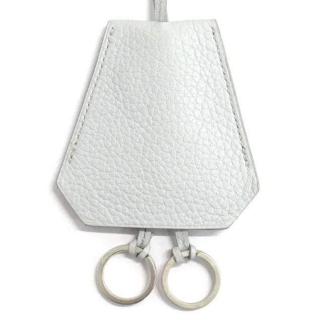 Hermès Martin Margiela Era Clochette Necklace Key Case Vintage Gray in Grey Leather from The Reluxe