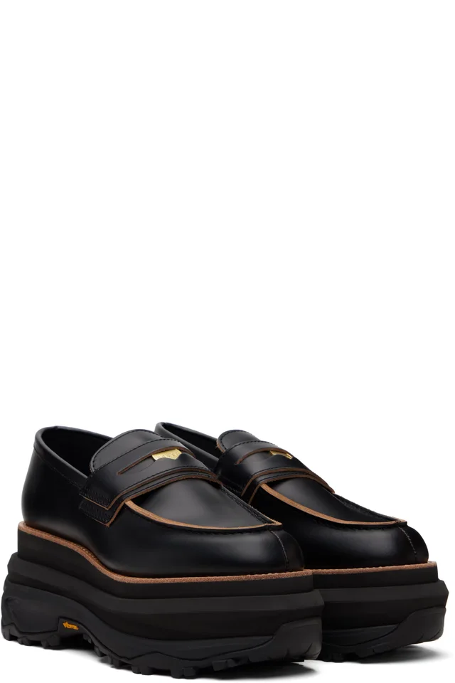 sacai Black Platform Loafers, photo 4 of 5 from SSENSE