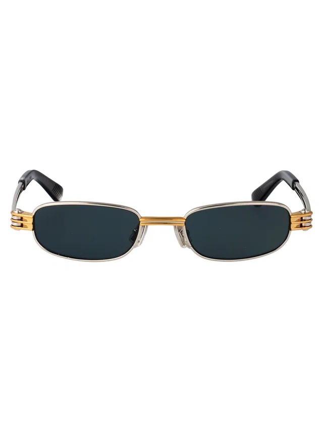 Bottega Veneta Bv1381s Metal Frame Sunglasses — Silver in Silver from HEWI
