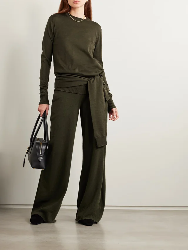 STELLA MCCARTNEY Wool wide-leg pants in Green, photo 2 of 2 from NET-A-PORTER (Canada)
