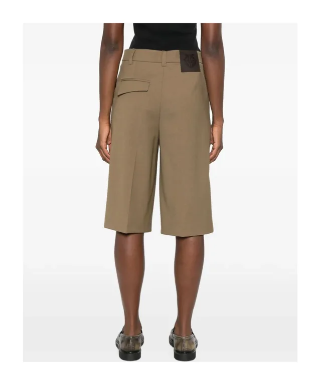 Pinko Merlot asymmetric-waistband tailored shorts, photo 4 of 5 from SENSER