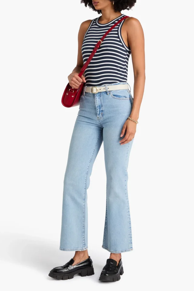Frame The Pixie Arrow High-Rise Bootcut Jeans in Light denim, photo 2 of 4 from THE OUTNET
