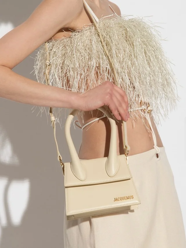 Jacquemus Le Chiquito Moyen Cream Bag in White Leather from Poshmark