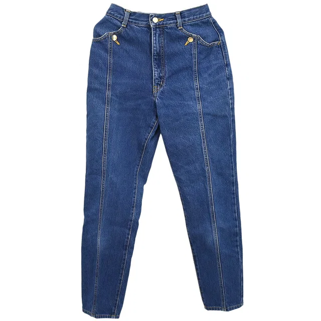 Saint Laurent Long Denim Pants Blue #38 in Blue Denim from AMORE Vintage Tokyo