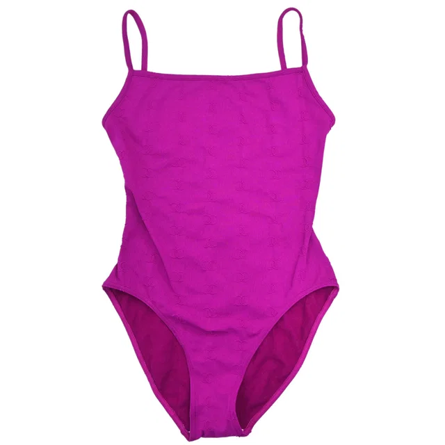 Chanel 1997 Swimwear Swimsuit Purple #38 in Purple Nylon from AMORE Vintage Tokyo