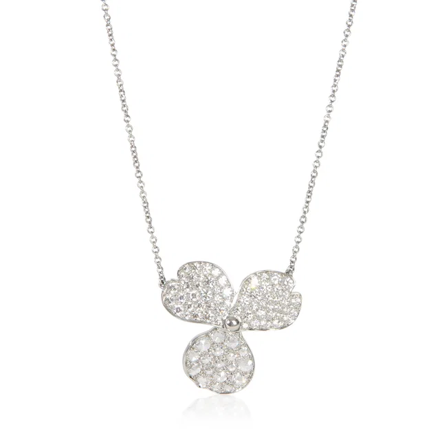 Tiffany & Co. Platinum Diamond Large Paper Flowers Pendant 950 from HEWI