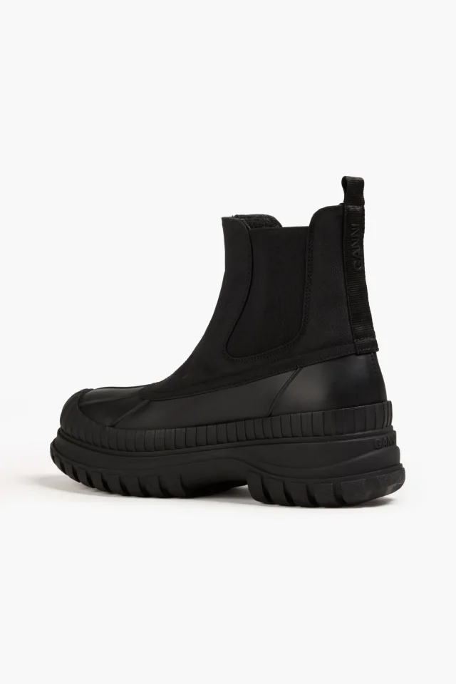 Ganni Shell Chelsea Boots in Black, photo 3 of 4 from THE OUTNET