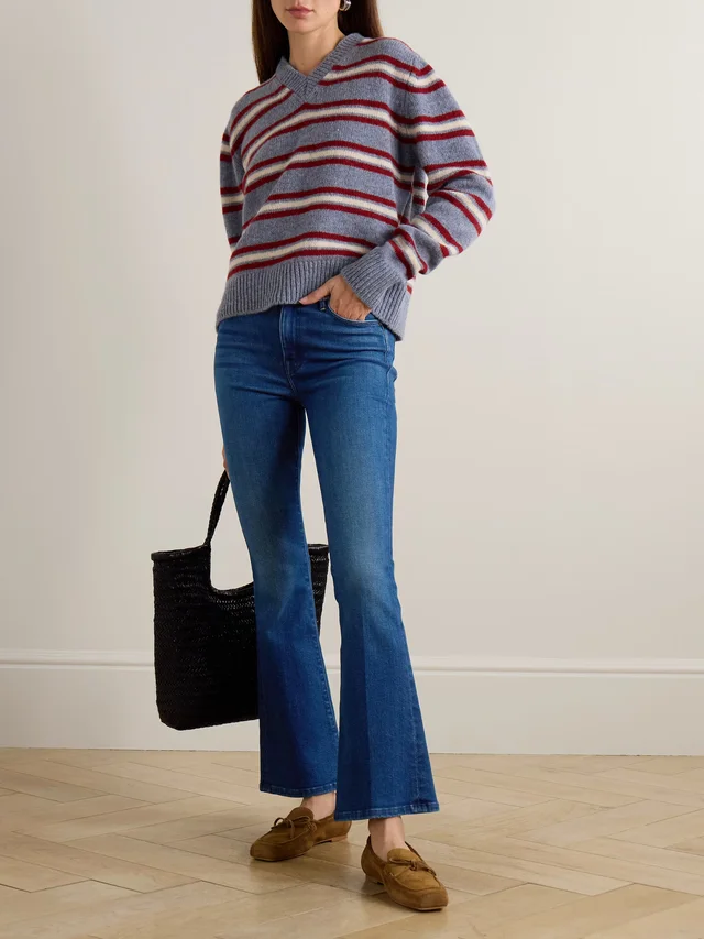 MOTHER The Weekender mid-rise flared jeans in Blue, photo 2 of 2 from NET-A-PORTER (Canada)