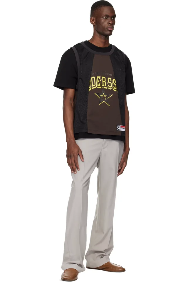 Andersson Bell Black & Brown Basketball Jersey Layered T-shirt, photo 4 of 4 from SSENSE