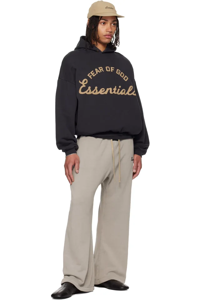 Fear of God ESSENTIALS Taupe Training Classic Flare Sweatpants, photo 4 of 4 from SSENSE