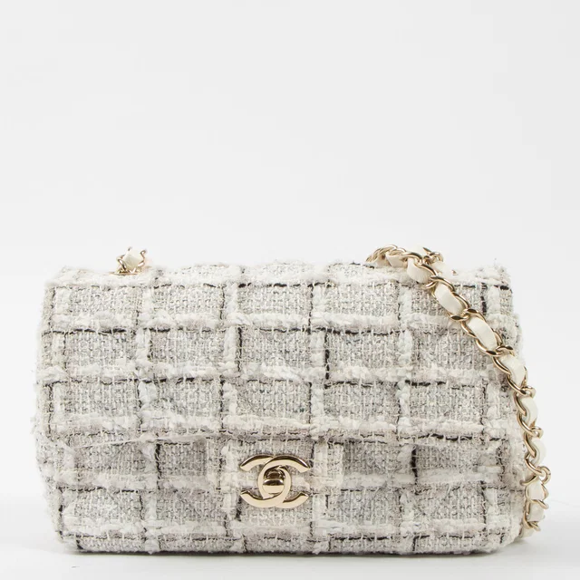 Chanel Tweed Mini Classic Handbag in Tweed from Labellov