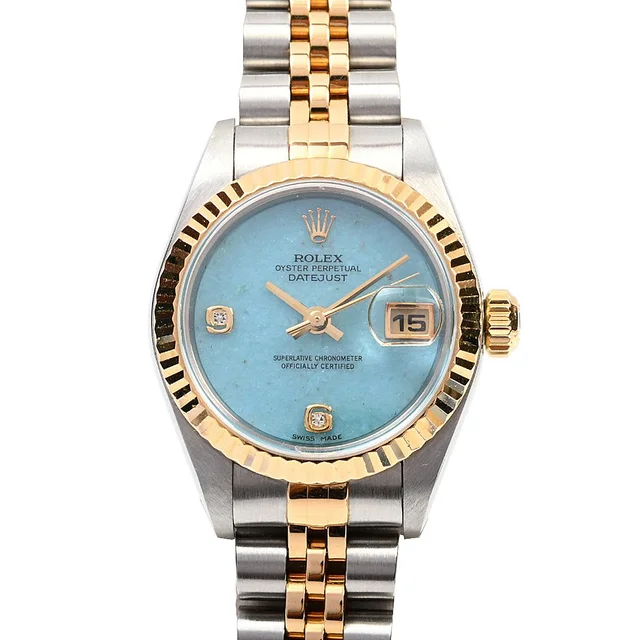 Rolex circa 1998-1999 2P Diamond Datejust 26mm 79173 Automatic Blue Jadeite in Blue from VINTAGE QOO TOKYO