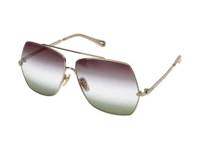 Chloé Ch0278s Sunglasses — Gold Metal in Gold from HEWI