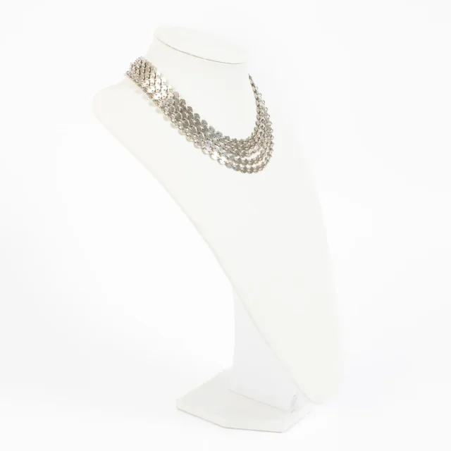 Hermès Sterling Silver Confettis 5 Rangs Necklace in Silver from Labellov, photo 2 of 3