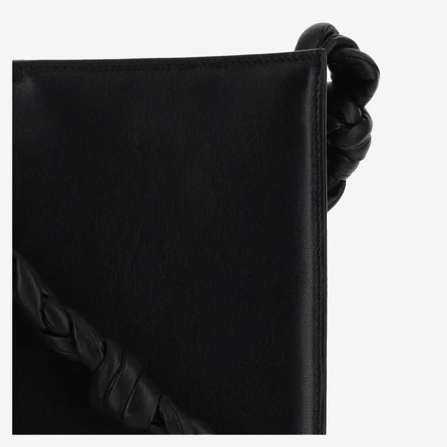 Jil Sander Tangle Crossbody Bag — Black Leather in Black Leather from HEWI