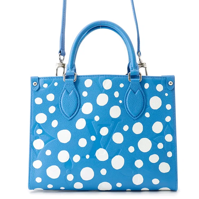 Louis Vuitton Onthego LVxYKCollaboration Blue/WhiteM46424 Monogram Empreinte Leather Infinity Dot Size PM in Blue Leather from GALLERY RARE
