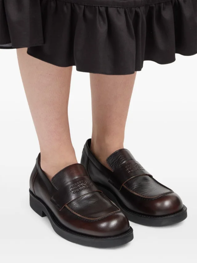 Mm6 Maison Margiela round-toe leather loafers, photo 4 of 8 from SENSER