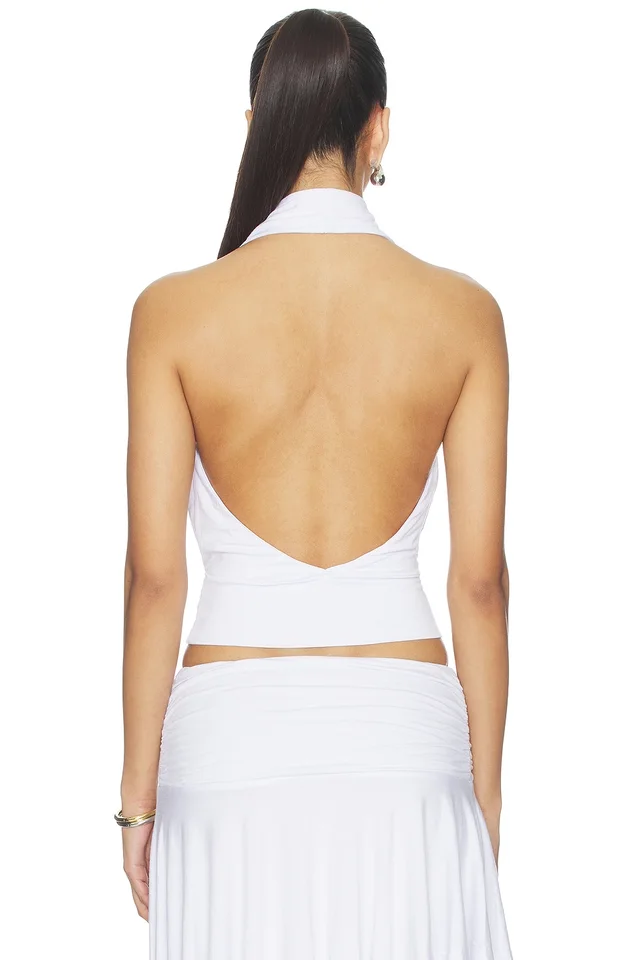 superdown Katrina Halter Top in White, photo 3 of 4 from REVOLVE (Canada)