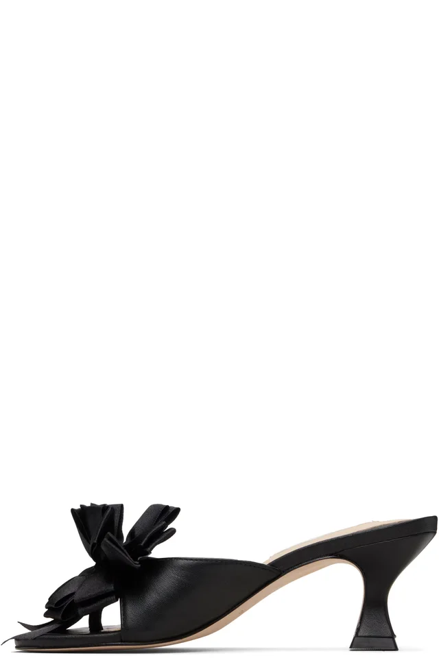 Sandy Liang Black Celebration Mule Heels, photo 3 of 5 from SSENSE
