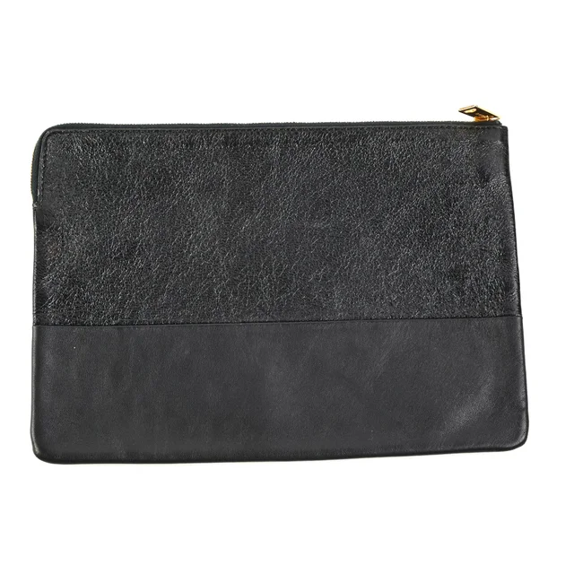 Celine Pouch Black in Black Leather from The Purse Affair