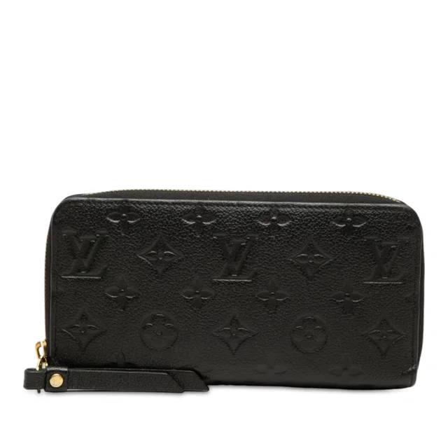 Black Louis Vuitton Monogram Empreinte Zippy Long Wallet in Black Leather from Designer Revival