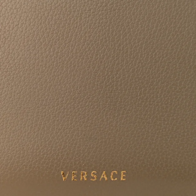 Versace Grained Calfskin La Medusa Flap Shoulder Bag Taupe in Taupe Caviar leather from FASHIONPHILE, photo 13 of 13